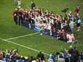 AC Milan team celebrate