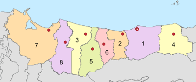 División administrativa de Atlántida, Honduras