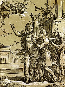 Archivo:Antonio da Trento - The Tiburtine sibyl and the Emperor Augustus