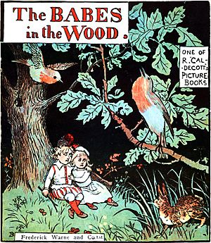Archivo:Babes in the Wood - cover - illustrated by Randolph Caldecott - Project Gutenberg eText 19361
