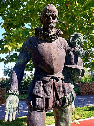 Archivo:Badajoz - Paseo Fluvial, Monumento a Pedro de Alvarado (obra de Estanislao García Olivares) 2