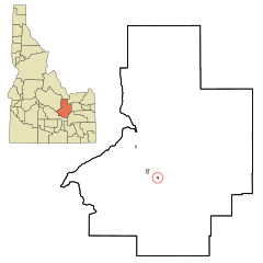 Butte County Idaho Incorporated and Unincorporated areas Butte City Highlighted.svg