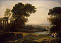 Claude Lorrain - Landscape with the Rest on the Flight into Egypt - WGA05010