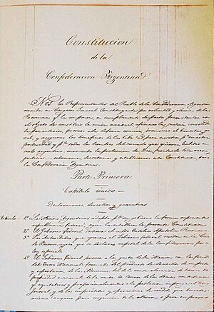 Archivo:Constitución Nacional Argentina 1853 - página 1