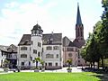 Emmendingen Schlossplatz mit ev Kirche
