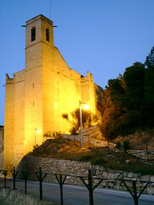 Archivo:Església de Santa Maria de Rubió de nit