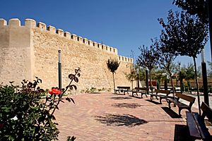 Archivo:Fachada y jardín del Castillo de Caudete