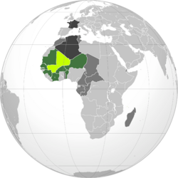 Ubicación de Sudán francés
