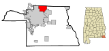 Houston County Alabama Incorporated and Unincorporated areas Kinsey Highlighted.svg