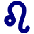 Leo symbol (bold, blue).svg
