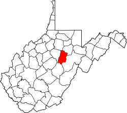 Map of West Virginia highlighting Upshur County.svg