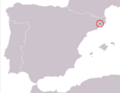 Mapa Calotriton arnoldi