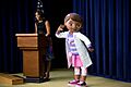 Michelle Obama with Dottie "Doc" McStuffins, 2014