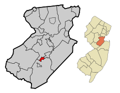 Middlesex County New Jersey Incorporated and Unincorporated areas Helmetta Highlighted.svg