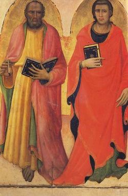 Archivo:Museo dell'opera del duomo, prato, pannelli con i Santi Matteo e Giovanni, Giacomo e Antonio abate (1415 circa), Giovanni Toscani