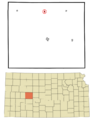Ness County Kansas Incorporated and Unincorporated areas Ransom Highlighted
