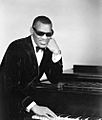 Ray Charles classic piano pose