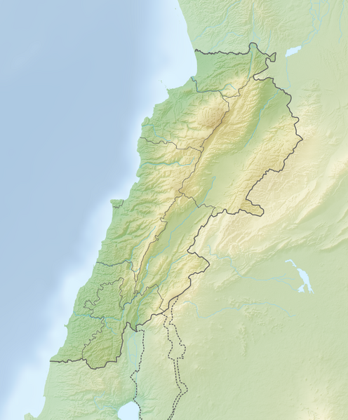 Reliefkarte Libanon
