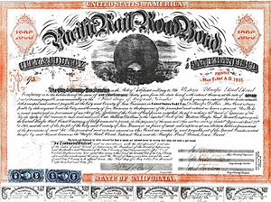 Archivo:San Francisco Pacific Railroad Bond WPRR 1865