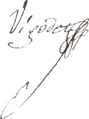 Signature of Gaspar de Vigodet