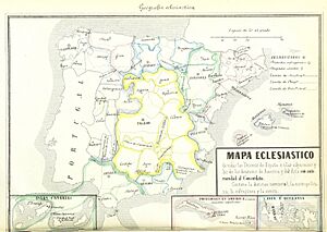Archivo:T.V.(1857) - (16) MAPA DE TODAS LAS DIÓCESIS DE ESPAÑA DE SUS ISLAS ADYACENTES
