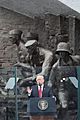 US President Donald Trump in Warsaw in Poland Warsaw Uprising Monument