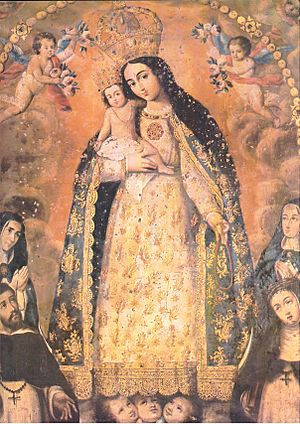 Archivo:Virgen del Rosario del Convento de la Concepción de Quito - Anónimo