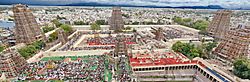 An aerial view of Madurai city from atop of Meenakshi Amman temple.jpg