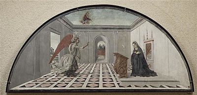 Archivo:Annonciation de Bartolomeo della Gatta (ca 1500, Musée du Petit Palais, Avignon)