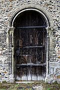 Castle Hedingham, St Nicholas' Church, Essex England, north aisle west door