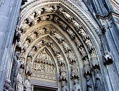 Cologne cathedral entrance arch