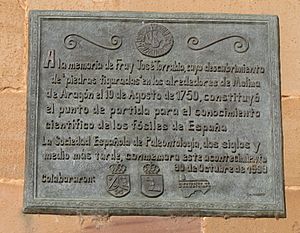 Archivo:Conmemorative plaque of José Torrubia - Molina de Aragón - Guadalajara Spain