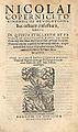 De revolutionibus orbium coelestium