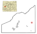 Delta County Colorado Incorporated and Unincorporated areas Paonia Highlighted