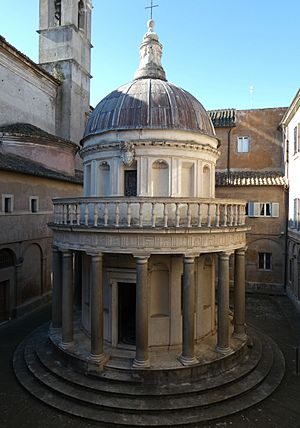 Archivo:El templete de "San Pietro in Montorio", obra de Bramante. "Real Academia de España en Roma". Italia