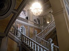 Escalera interior del Palacio de Pedralbes, Barcelona