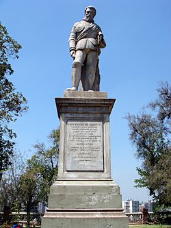 Archivo:Estatua de Pedro de Valdivia en Cerro Santa Lucía