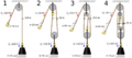 Four pulleys
