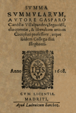 Archivo:Gaspar Cardillo de Villalpando (1608) Summa Summularum