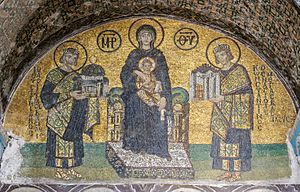 Archivo:Hagia Sophia Southwestern entrance mosaics 2