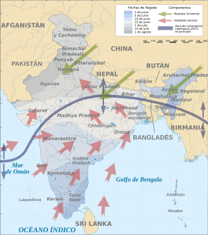 Archivo:India southwest summer monsoon onset map-es