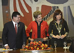 Archivo:Kirchner recebe colar da Ordem do Cruzeiro do Sul