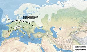 Archivo:Map of pre-Neandertal fossil sites