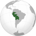 Peru–Bolivia Confederation (orthographic projection)