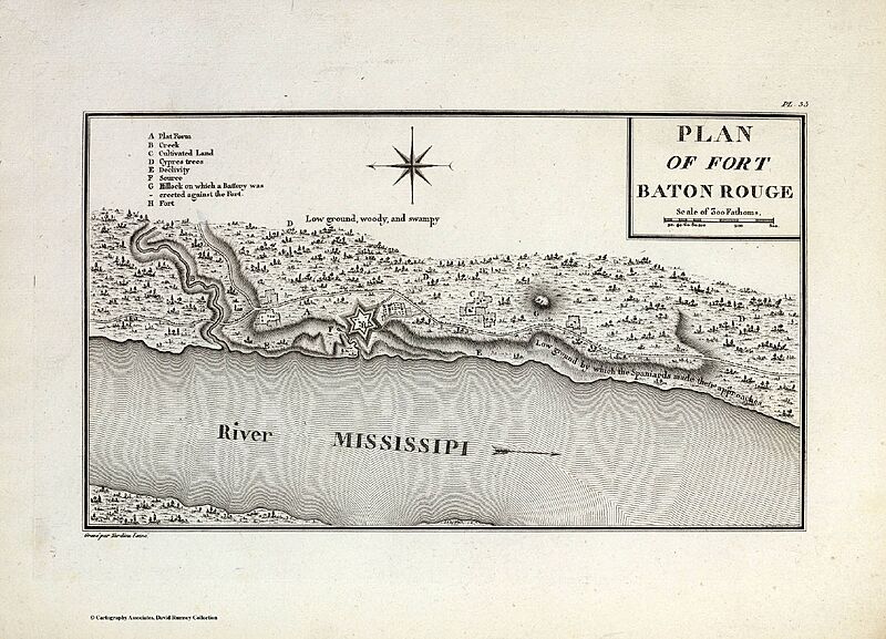 Plan Of Fort Baton Rouge. Collot, George Henri Victor ; Tardieu, P.F. 1796