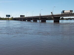 Archivo:Puente de la Ruta PY01 sobre el río Tebicuary, con una longitud total de 450m y una altitud de 99,25 msnm