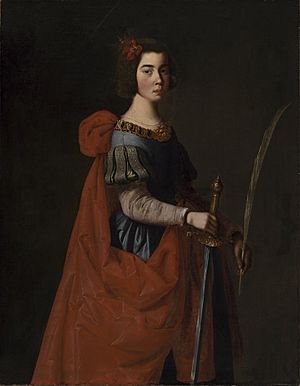 Santa Catalina de Alejanría, de Zurbarán (Museo de Bellas Artes de Bilbao).jpg