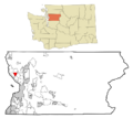 Snohomish County Washington Incorporated and Unincorporated areas Cathan Highlighted