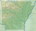 USA Arkansas relief location map
