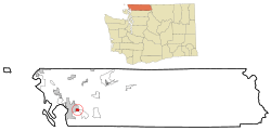Whatcom County Washington Incorporated and Unincorporated areas Geneva Highlighted.svg